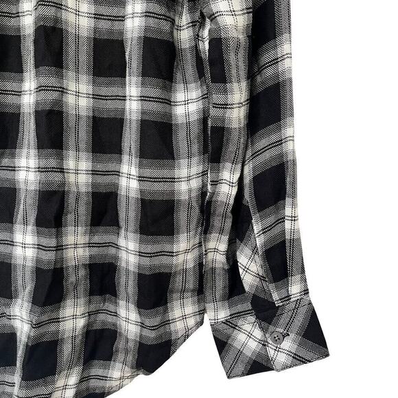 Rails Hunter Rayon Button Down Shirt Size S Midnight Snow Plaid NEW - Picture 8 of 12